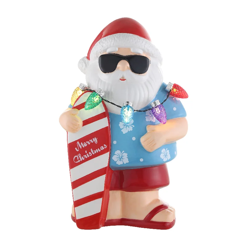 10 in. Ceramic Beach Santa