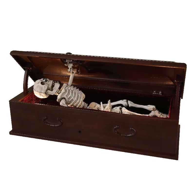 12 in. Animated Skeleton Coffin