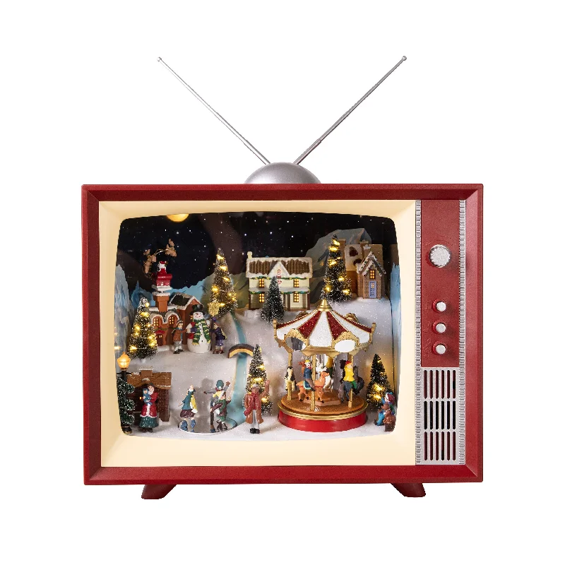 15 in. Animated Vintage Television