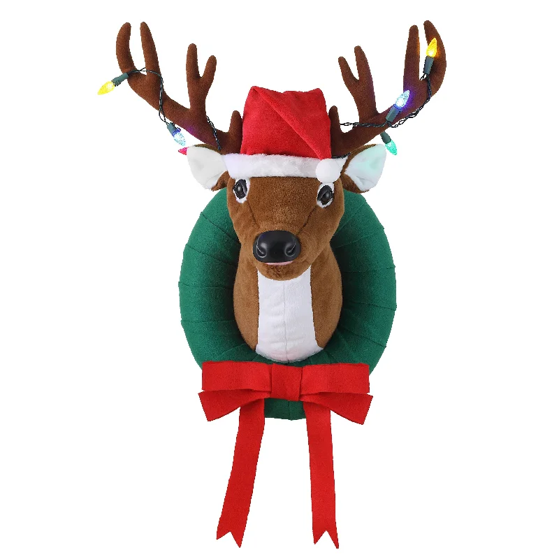 17 in. Animated Singing Reindeer