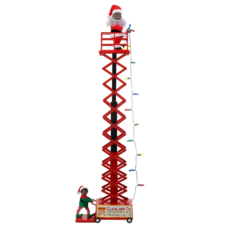 50 in. Animated and Musical Lift - Black Santa