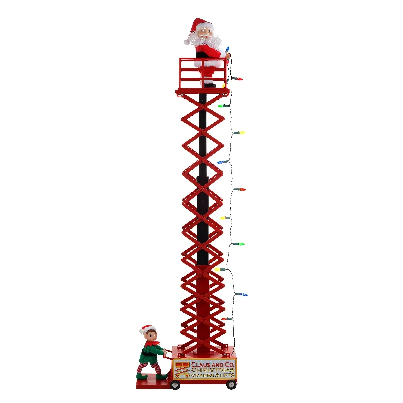 50 in. Animated and Musical Lift - White Santa