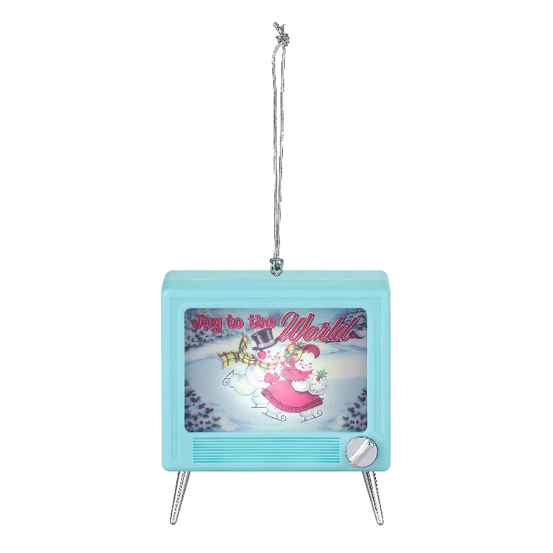 3 in. Musical LED TV Ornament - Teal