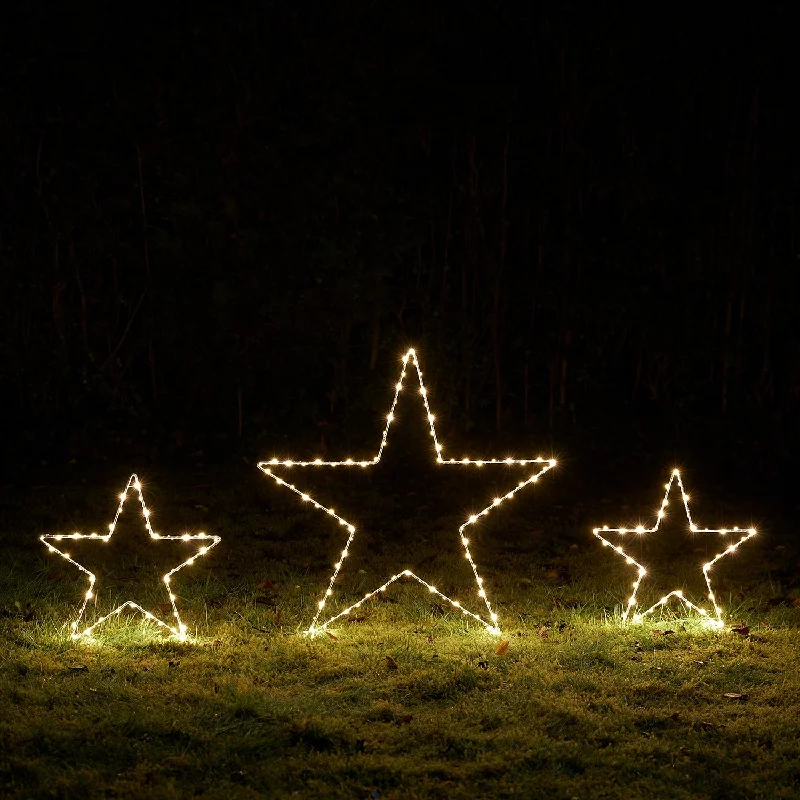 3 Dual Colour LED Osby Star Christmas Stake Lights