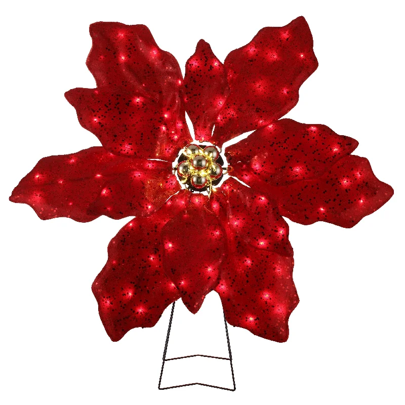 35 in. Outdoor Twinkling LED Poinsettia