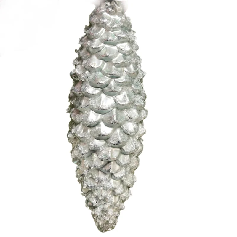 7.75” GLASS PINECONE ORN  | GS