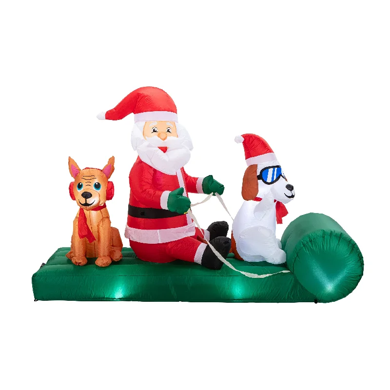 8 ft. Outdoor Lit Inflatable - Santa's Dog Sled