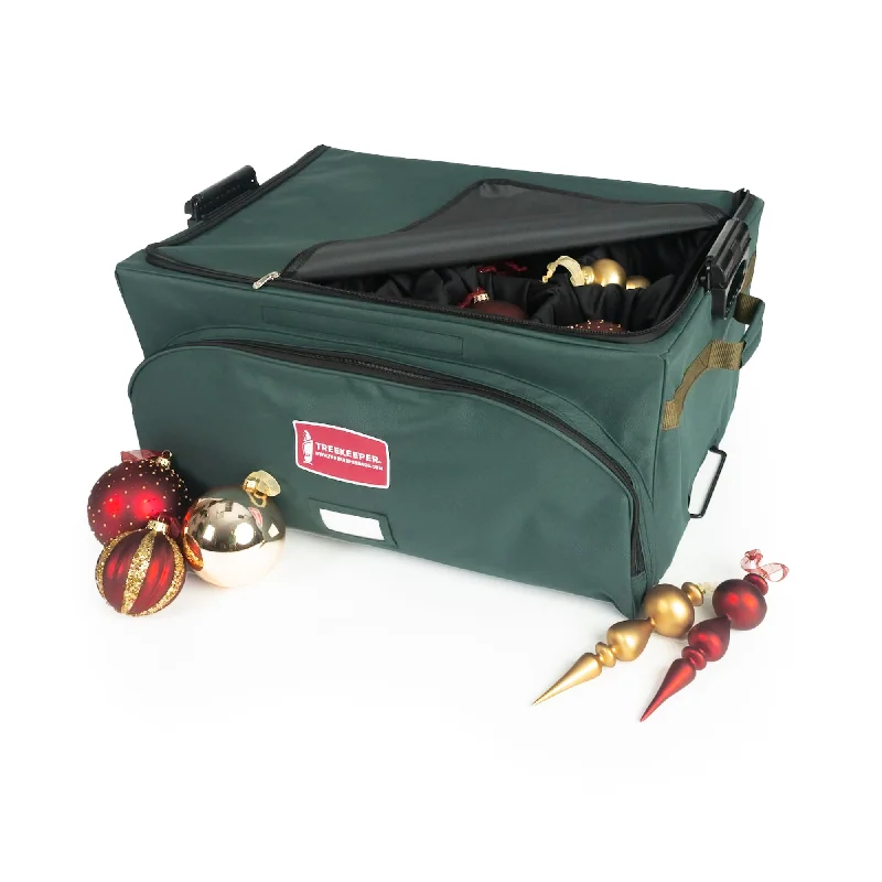 Adjustable Ornament Storage Box with Trays – Holds 48 Ornaments