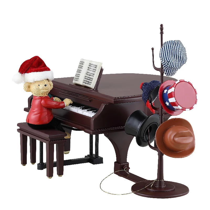 7 in. Animated Teddy Takes Requests Piano