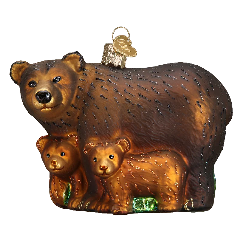 Bear With Cubs Ornament