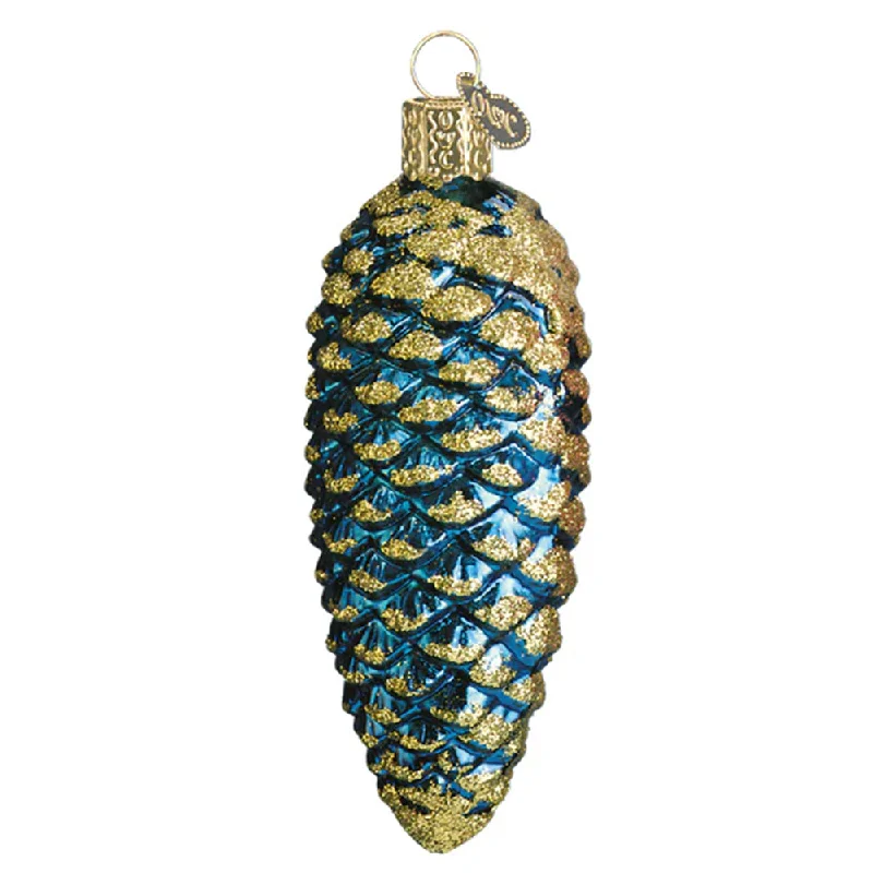 Blue Shimmering Cone Ornament - Old World Christmas