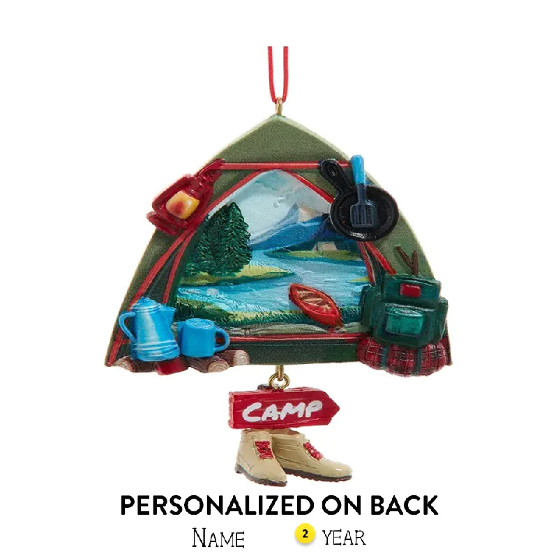 Personalized Camping Ornament