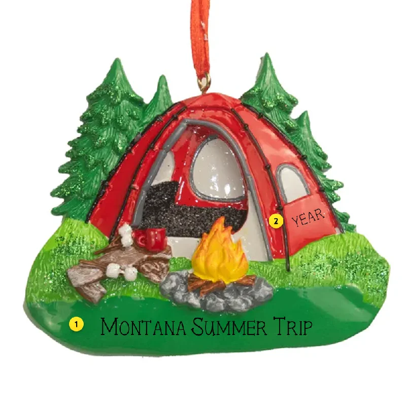 Personalized Camping Tent Ornament