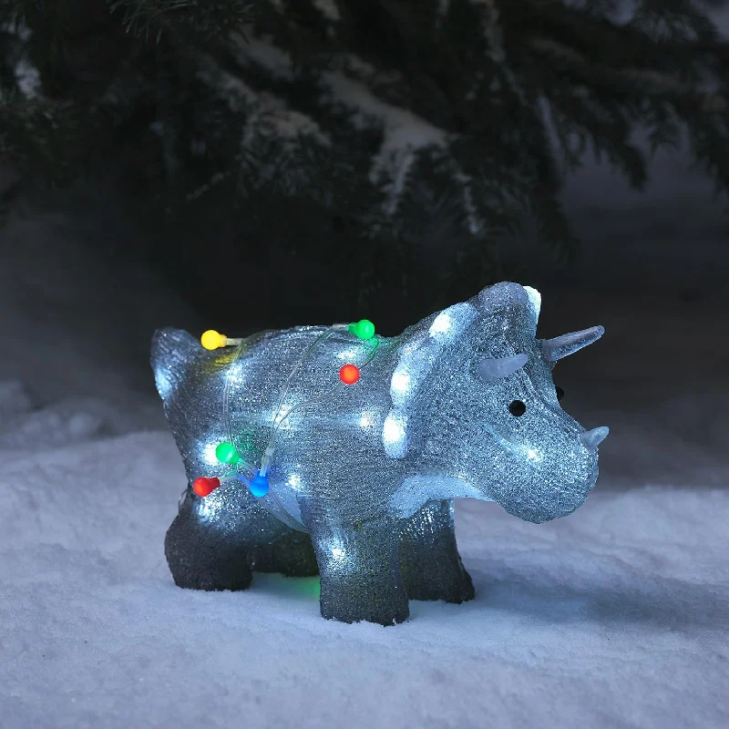 22cm Christine the Christmas Triceratops LED 3D Acrylic Figure