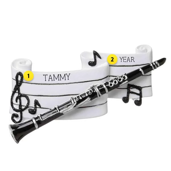 Personalized Clarinet Ornament