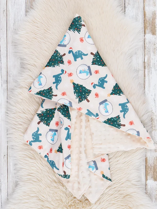 Dinosaurs & Evergreens Minky Blanket