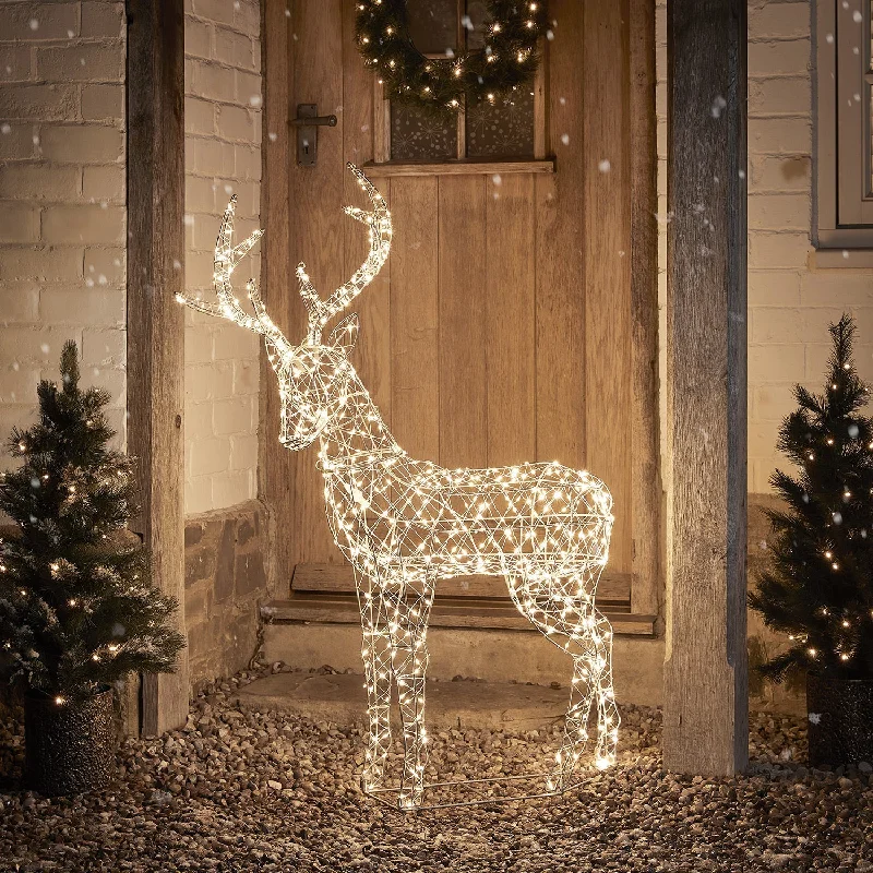 1.2m Duchy Stag Dual Colour Micro LED Light Up Reindeer