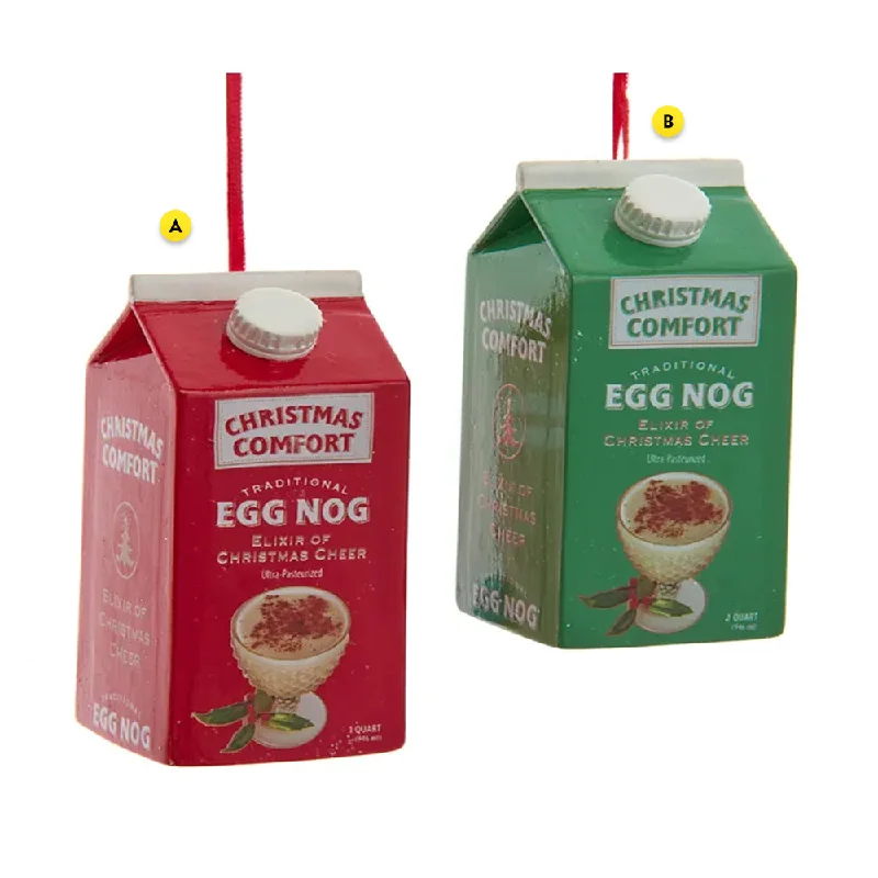 Personalized Egg Nog Carton Ornament