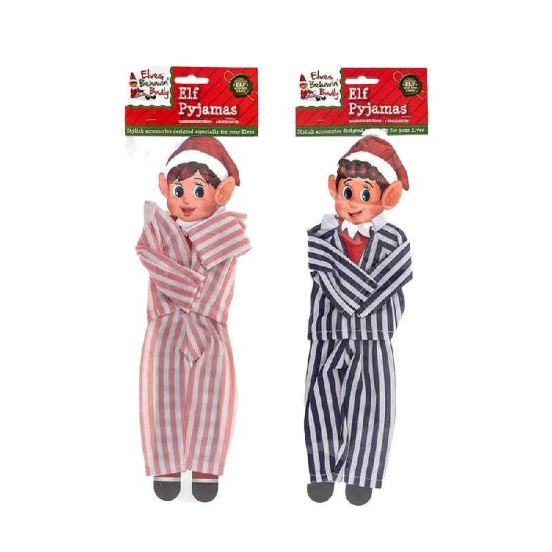 Elves Behaving Badly Elf Striped Pyjamas