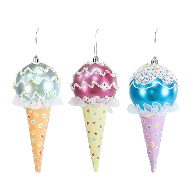 Glossy Icecream Bauble Asst