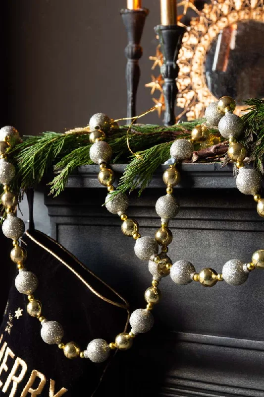 Gold Sparkle Bauble Garland