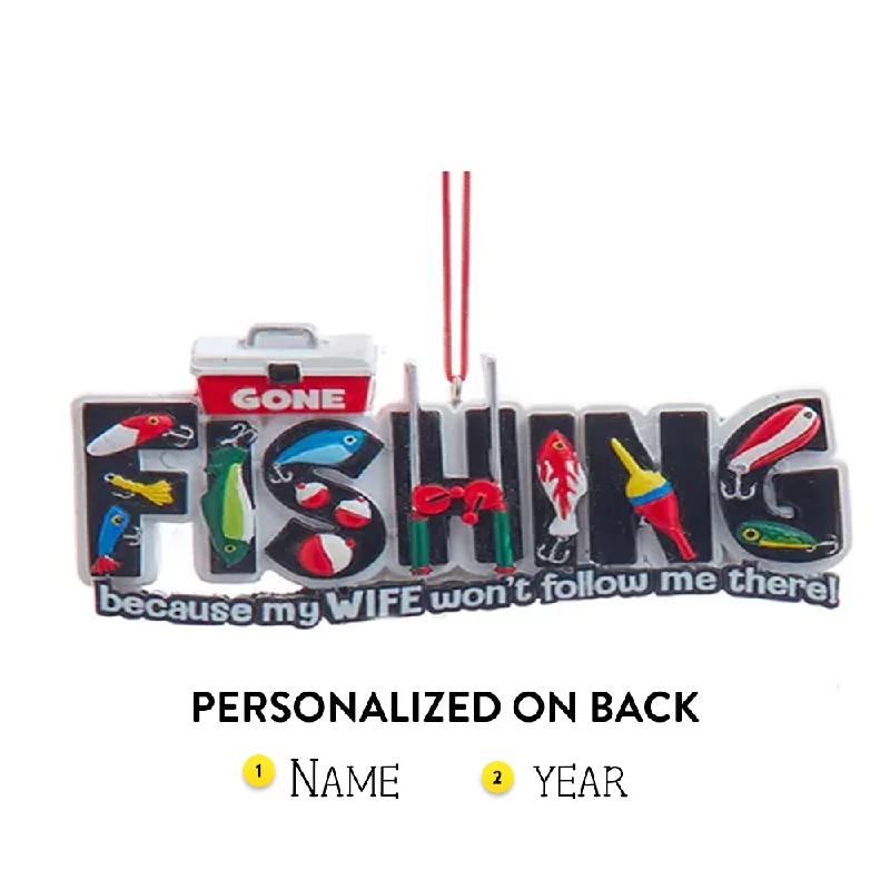 Personalized Gone Fishing Ornament