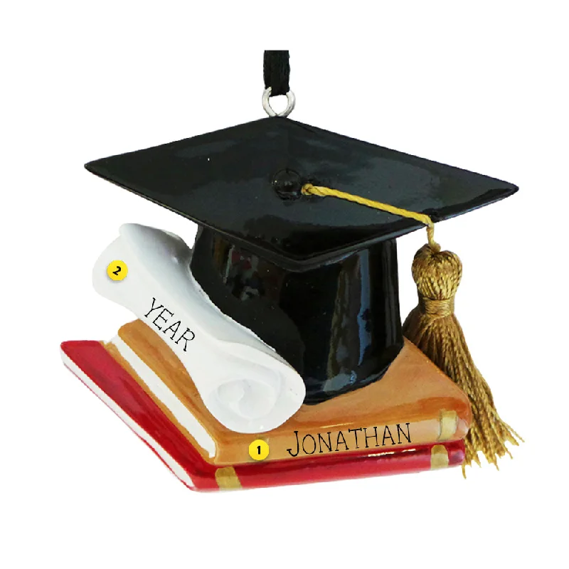 Personalized Graduation Cap and Diploma Ornament