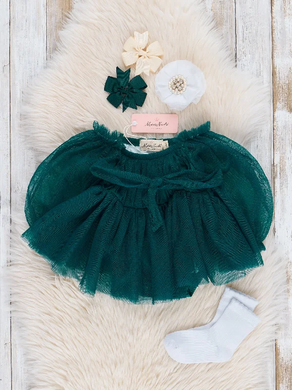 Green Tulle Bow Bubble