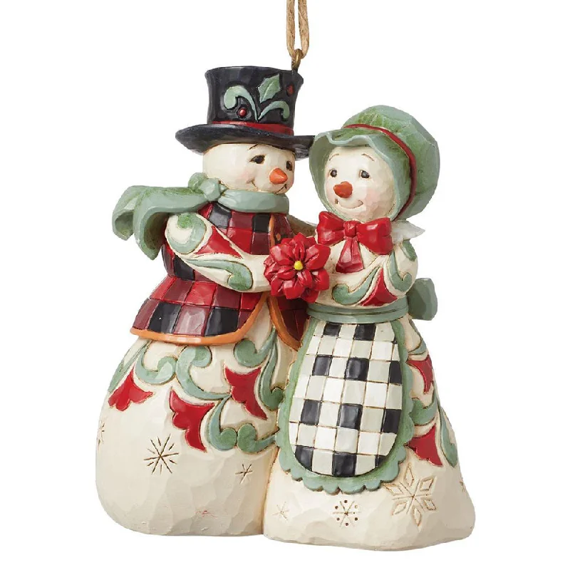 Highland Glen Snowman Mr&Mrs Ornament - Jim Shore