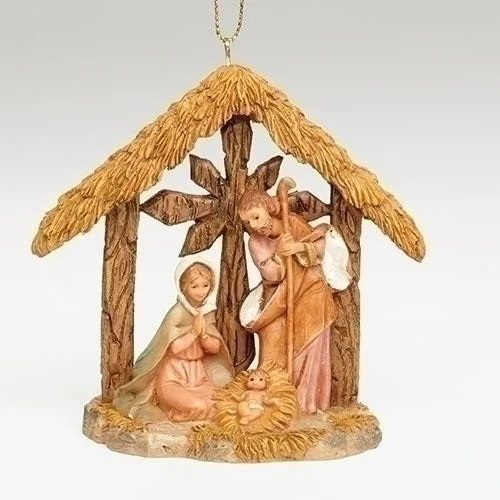 HOLY FAMILY STABLE ORN, 2019 EVENT ORNAMENT, Fontanini, 57017