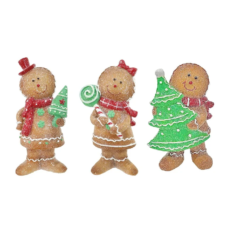 Iced Gingerbread Ceramic Figurine Asst (20cm)