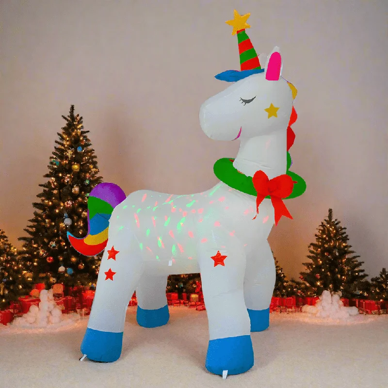 Inflatable Unicorn with RGB Disco Light (180cm)