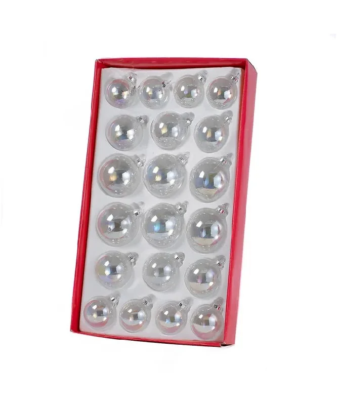 Iridescent Glass Ball Ornaments, 20-Piece Box Set, J0316, Kurt Adler