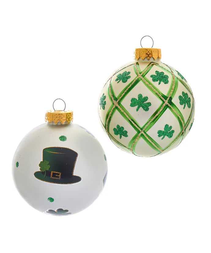 Irish Glass Ball Ornaments, 6-Piece Box Set, 80mm, GG0886, Kurt Adler