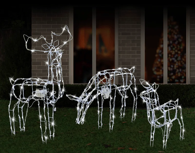 LED Animated Reindeer Family (3pc)