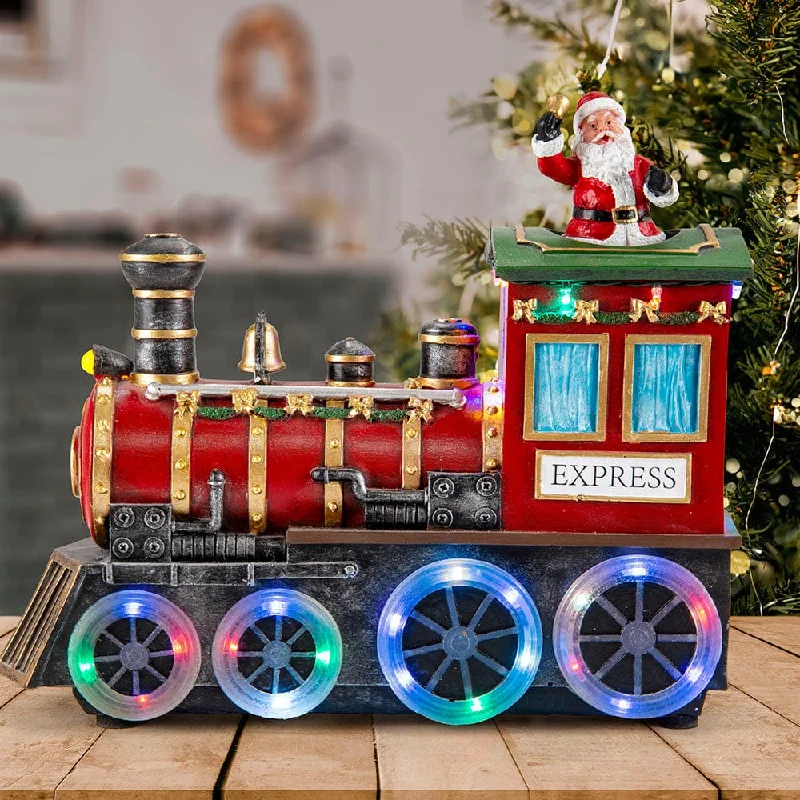 LED Flashing Musical Santa Train with Real Sound