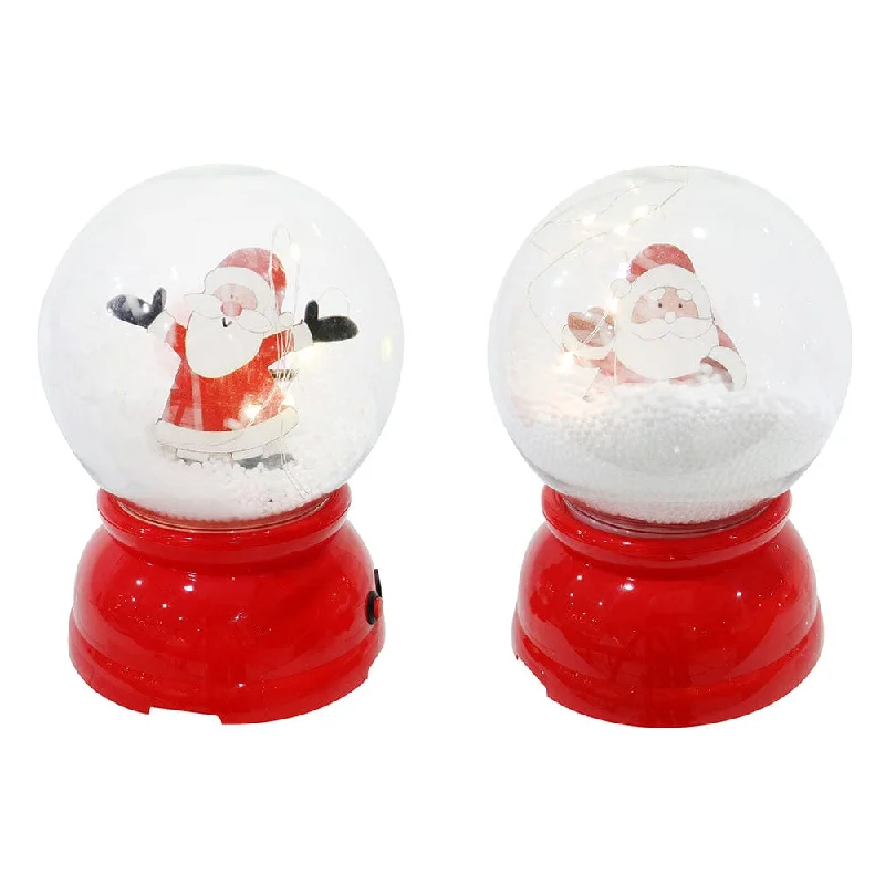 LED MDF Music Snowing Globe Scene Asst