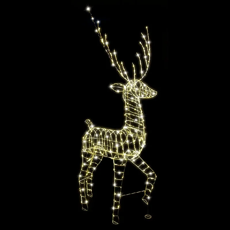 LED Twinkling Flexi Cable Reindeer Wide Antlers