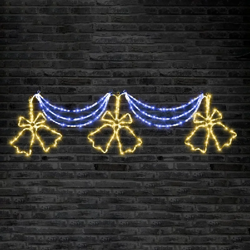 LED Twinkling Twin Bells Banner Ropelight