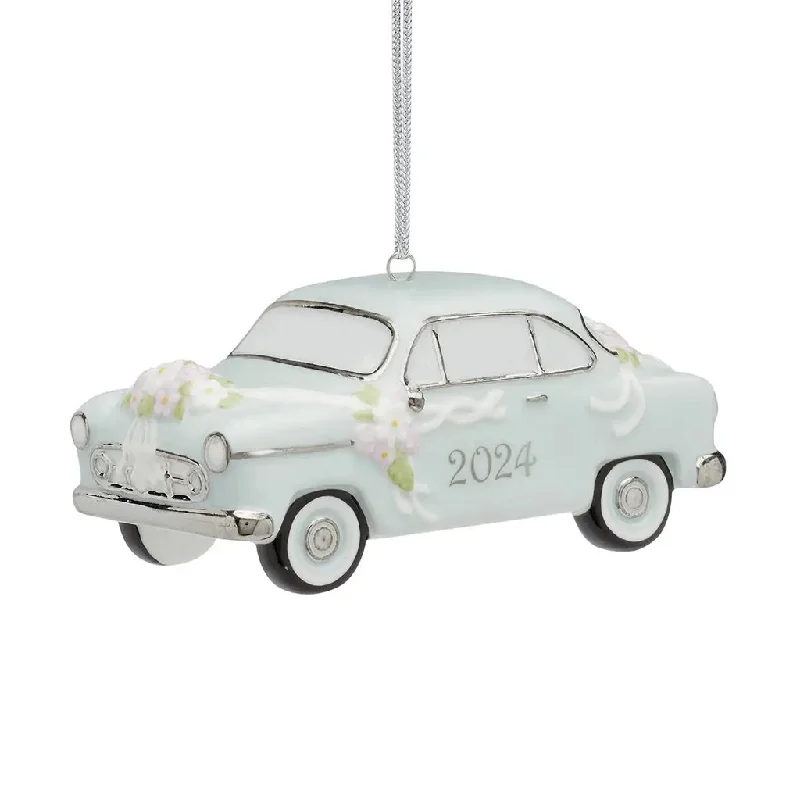 Lenox 2024 Just Married Vintage Car Ornament