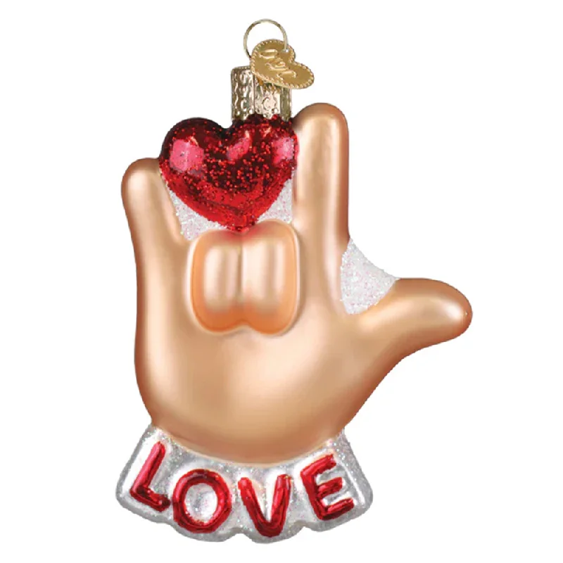 Love Sign Language Ornament - Old World Christmas