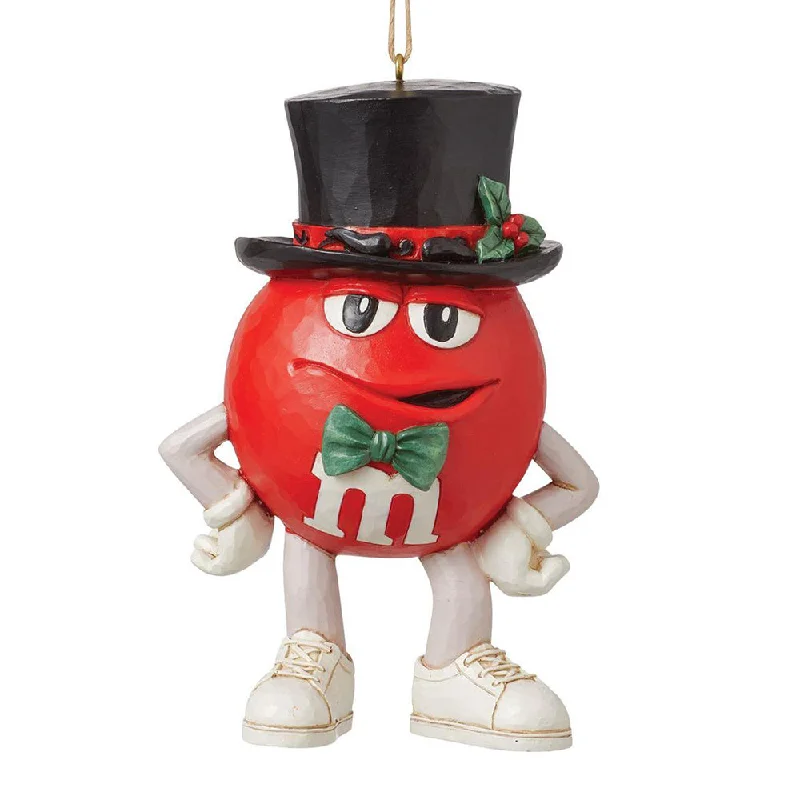 M&M'S Red Character in Hat Ornament - Jim Shore