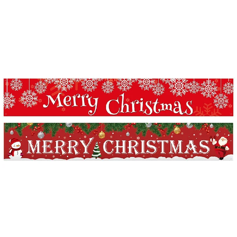 Merry Christmas Yard Banner 2 Asst (3mx50cm)