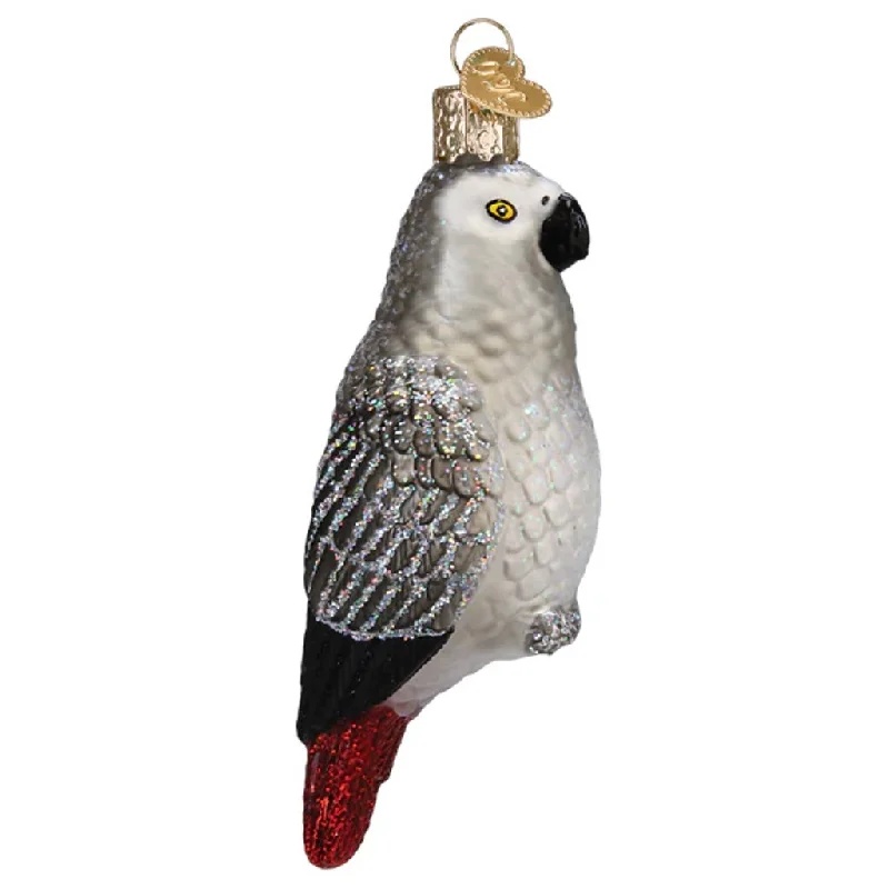 Old World Christmas African Grey Parrot Ornament