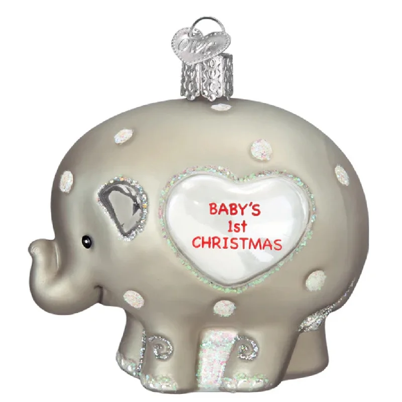 Old World Christmas Baby's 1st Elephant Ornament