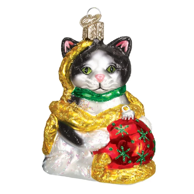 Old World Christmas Holiday Kitten Ornament