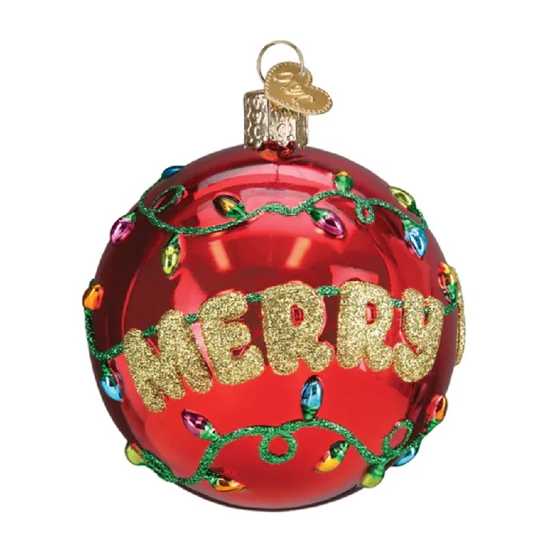 Old World Christmas Merry & Bright Round Ornament