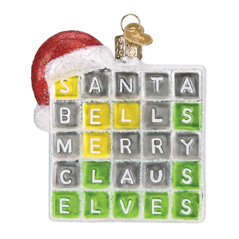 Old World Christmas Merry Words Christmas Ornament