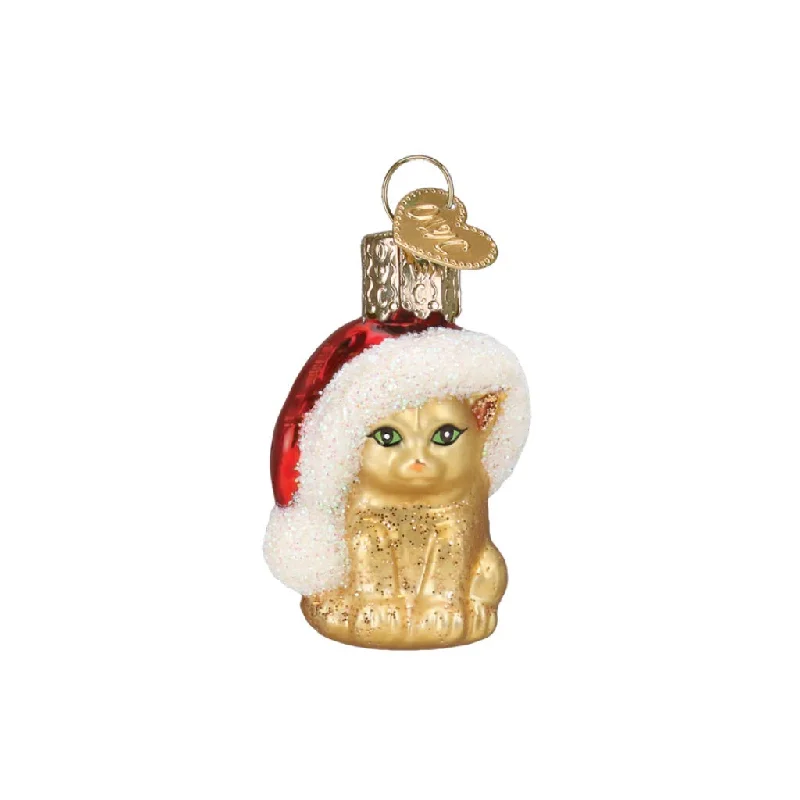 Old World Christmas Mini Santa's Kitten Ornament