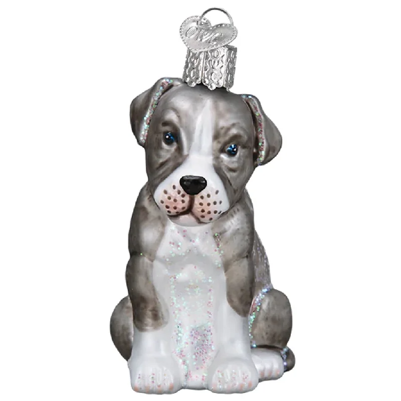 Old World Christmas Pitbull Pup Ornament